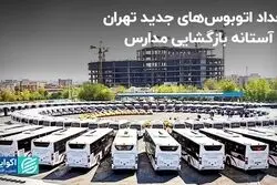 تعداد اتوبوس‌های جدید تهران در آستانه بازگشایی مدارس