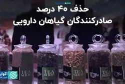 حذف 40 درصد صادرکنندگان گیاهان دارویی/ صادراتی که مرجوع می‌شود  