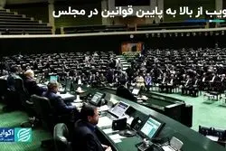 قوانین در مجلس از بالا به پایین تصویب می‌شود