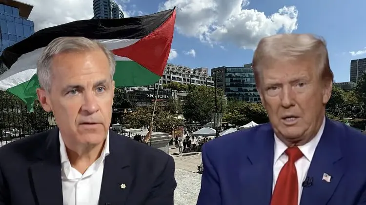 ترامپ: به رسمیت شناختن فلسطین از سوی کانادا، مانعی برای توافق تجاری است