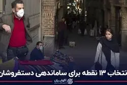 انتخاب 13 نقطه برای ساماندهی دستفروشان