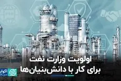 اولویت وزارت نفت برای کار با دانش‌بنیان‌ها