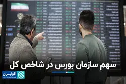 سهم سازمان بورس در شاخص کل
