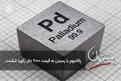 پالادیوم با رسیدن به قیمت ۲۰۰۰ دلار رکورد شکست 