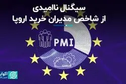 سیگنال ناامیدی از شاخص مدیران خرید اروپا