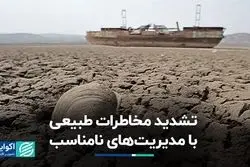 تشدید مخاطرات طبیعی با مدیریت‌های نامناسب