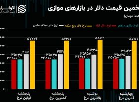 الگوی فنی نزولی در بازار ارز/ گپ دلار ربع سکه و دلار تهران چقدر است؟