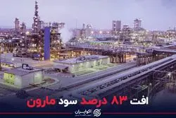 افت 83 درصد سود مارون