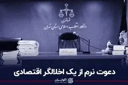 دعوت نرم از یک اخلالگر اقتصادی