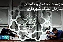 درخواست تحقیق و تفحص از سازمان املاک شهرداری