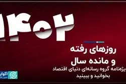 روزهای رفته و مانده امسال