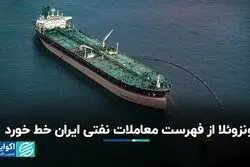 ونزوئلا از فهرست معاملات نفتی ایران خط خورد