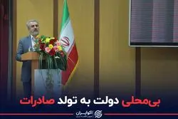 بی محلی دولت به تولد صادرات