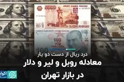 معادله روبل و لیر و دلار در بازار تهران