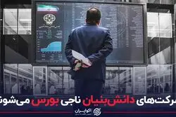 شرکت‌های دانش‌بنیان ناجی بورس می‌شوند
