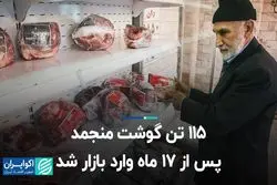 115 تن گوشت منجمد پس از 17 ماه وارد بازار شد  