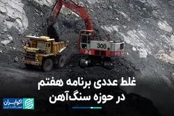 غلط عددی برنامه هفتم در حوزه سنگ‌آهن