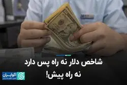 شاخص دلار نه راه پس دارد نه راه پیش!