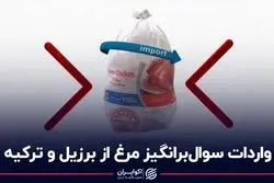 واردات سوال‌برانگیز مرغ از برزیل و ترکیه