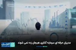 مدیران حرفه‌ای سرمایه‌گذاری هیجان‌زده نمی‌شود