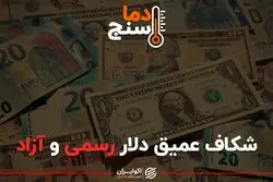 شکاف عمیق دلار رسمی و آزاد