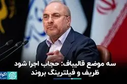 سه موضع مهم قالیباف در نشست خبری؛ از ظریف تا حجاب