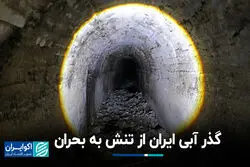 گذر آبی ایران از تنش به بحران