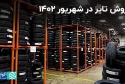 فروش «تایر» در شهریور 1402
