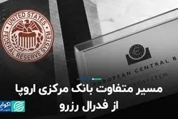 مسیر متفاوت بانک مرکزی اروپا از فدرال رزرو