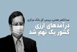  همتی: درآمدهای ارزی کشور یک نهم شد