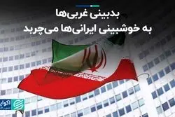 بدبینی غربی‌ها به خوشبینی ایرانی‌ها می‌چربد