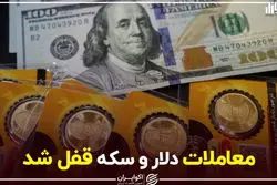 معاملات دلار و سکه قفل شد