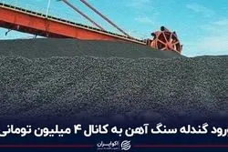  ورود گندله سنگ آهن به کانال 4 میلیون تومانی