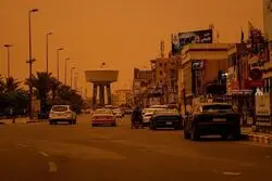 تصاویر | آسمان عراق به رنگ سرخ درآمد/علت چه بود؟