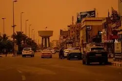 تصاویر | آسمان عراق به رنگ سرخ درآمد/علت چه بود؟