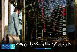 دلار ترمز کرد، طلا و سکه پایین رفت