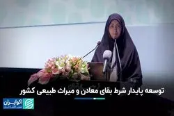 توسعه پایدار شرط بقای معادن و میراث طبیعی کشور