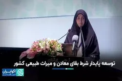 توسعه پایدار شرط بقای معادن و میراث طبیعی کشور