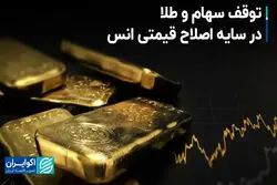 توقف سهام و طلا در سایه اصلاح قیمتی انس