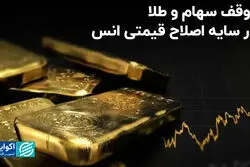 توقف سهام و طلا در سایه اصلاح قیمتی انس