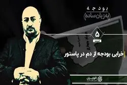 خرابی بودجه از دم در پاستور