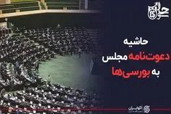 حاشیه دعوت‎نامه مجلس به بورسی ‎ها