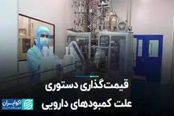 قیمت‌گذاری دستوری‌، علت کمبودهای دارویی