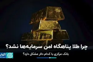 چرا طلا پناهگاه امن سرمایه‌ها نشد؟/ بانک مرکزی با کدام دلار مشکل دارد؟