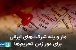 مار و پله شرکت‌های ایرانی برای دور زدن تحریم‌ها  