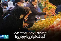 بُرد بازار میوه و تره‌بار از تورم اقلام خوراکی؛ گیاهخواری اجباری!  