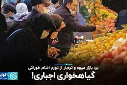 بُرد بازار میوه و تره‌بار از تورم اقلام خوراکی؛ گیاهخواری اجباری!  