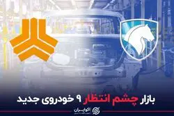 بازار چشم انتظار 9 خودروی جدید