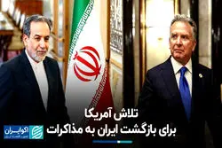 تلاش آمریکا برای بازگشت ایران به مذاکرات
