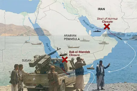 تجارت جهانی در محاصره دو گلوگاه ناامن